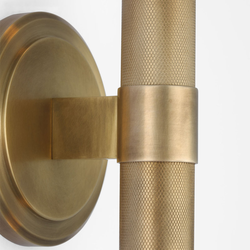 Ralph Lauren Barrett 21" Up and Down Bath Light with White Glass, Natural Brass