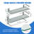 2-tier Tempered Glass Shelves - 15.7 Inch Wall-mounted With Towel Rack, Rustproof Frame-960453890