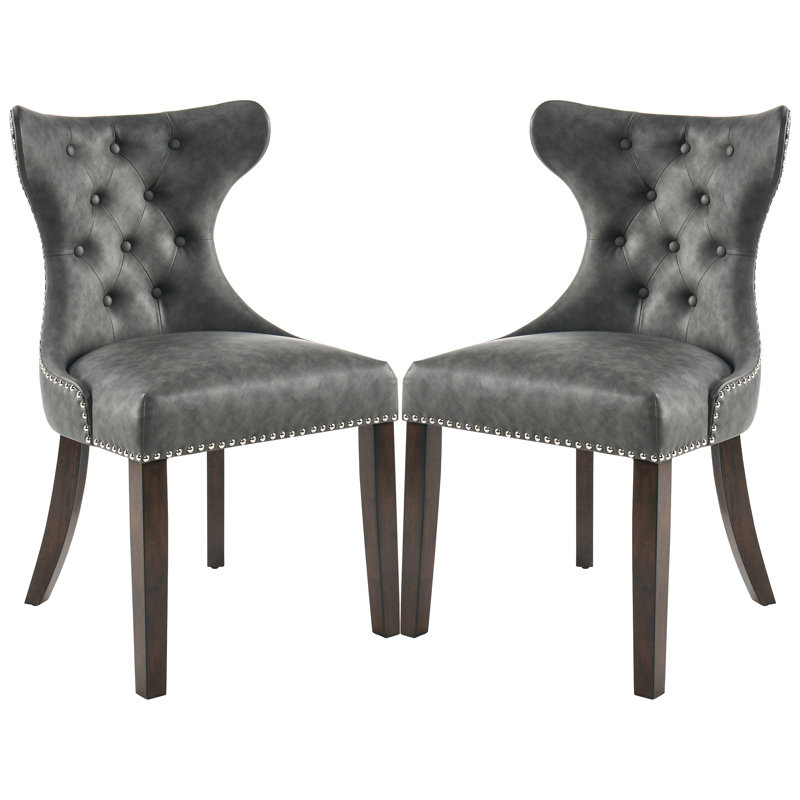 Chaise d'appoint Saphron, Gris foncé, 2