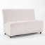 Causeuse 49 po avec housse bouclée beige 49 po avec coussin en éponge haute densité et pieds brun clair pour les salons modernes