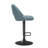 Roundhill Furniture Nuvia Contemporary Adjustable Barstool With Upholstered Swivel Seats, Set Of 2, Blue-1610592149