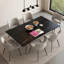 Table de salle à manger extensible en pierre frittée de 62,9 po à 94,4 po Dickerson-826743334