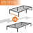 Mclea 18 Inch Twin Metal Bed Frame, 18" High Metal Platform Bed Frame, Heavy Duty Steel Mattress Foundation, Maximum Under Bed Storage, Noise Free Support, No Box Spring Needed, Easy Assembly-548672901-631505862