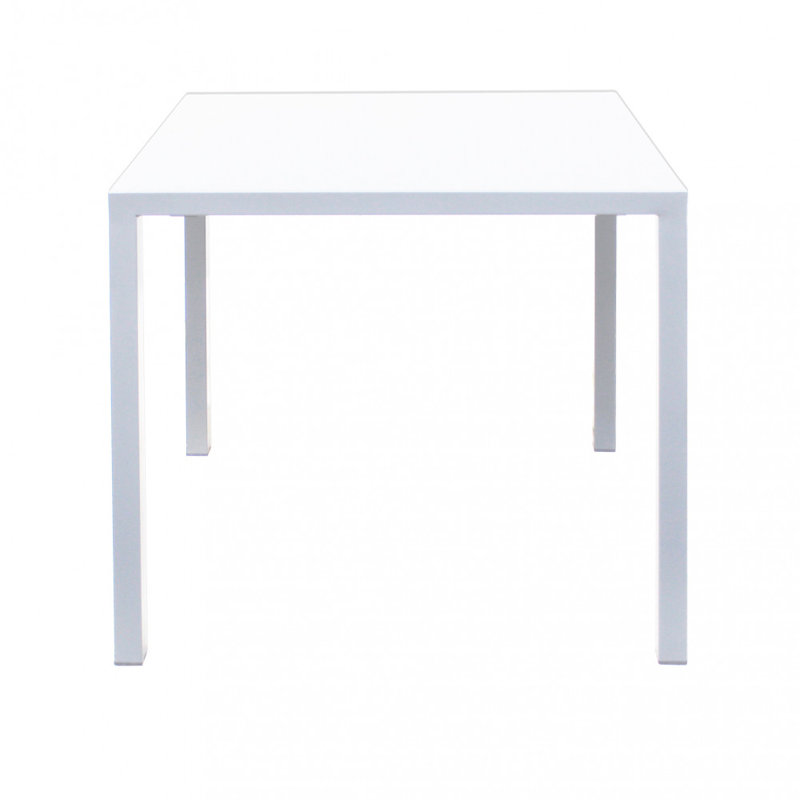 Mistee Square Outdoor Dining Table, 75cm H x 80cm W x 80cm L, White