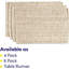 100% Cotton Placemats For Dining Room Rectangle Two Tone Woven Fabric 13" X 19" Soft Durable Table Mat Set, Set Of 6, Eggshell