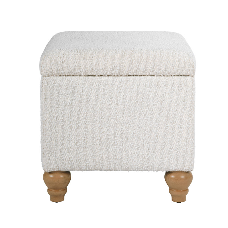 Arath Storage Ottoman - Cream Boucle, Cream Boucle