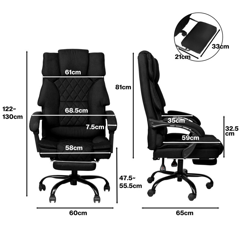 Marlow Home Co. Twill Fabric Executive Chair