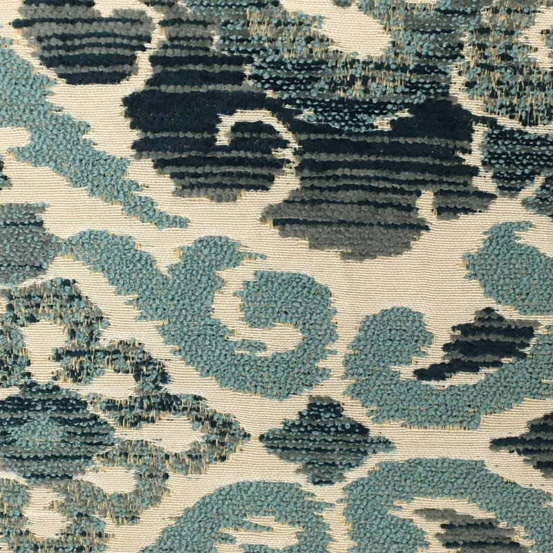Coussin Damask, 24 po x 24 po, Bleu marine