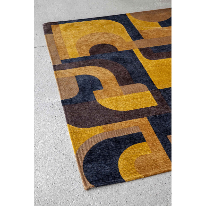 Geometric Recycled P.E.T Area Rug, Runner 80 x 250cm