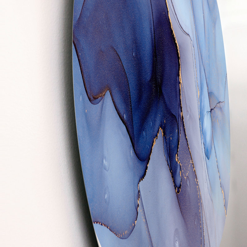 Mauve luxueux, abstrait, fluide, V - Art mural moderne en métal, H 36 po x l 36 po x P 1 po