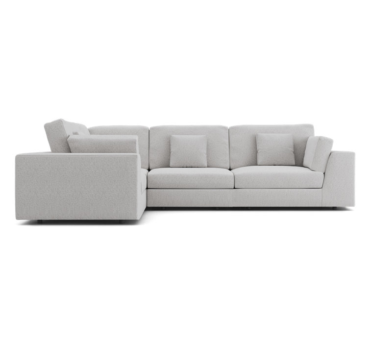 Perry Modular Sofa Set 07 In Gris Fabric