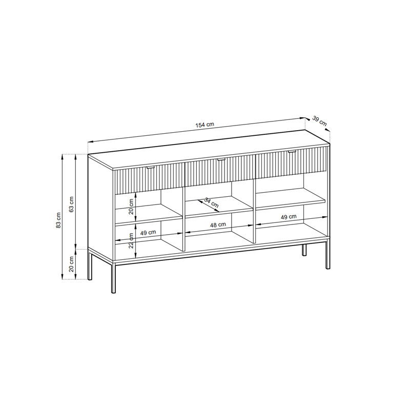 Iriyana 154cm Sideboard, Labrador Green/Golden