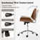 Belby Faux Leather 36.2'' H  Mid-century Modern Office Chair with Bent Wood Frame 