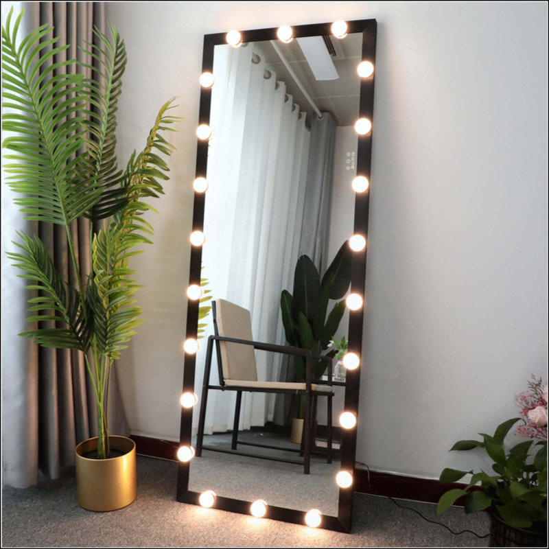 Hollywood Full Length Mirror With Lights Full Body Vanity Mirror With Modes Lighted Standing Floor Mirror For Dressing Room Bedroom Wall Mounted Touch Control