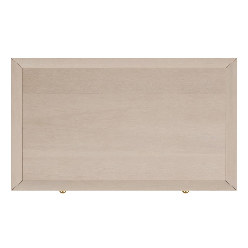 Nora 30 in. W Wood 1 Drawer Wide Nightstand with Shelf, Antique Taupe
