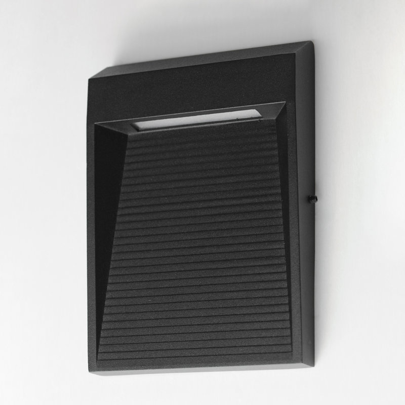 Steppes - Fixation murale d'extérieur, Noir, H 6,75 po x l 4,75 po x P 1 po