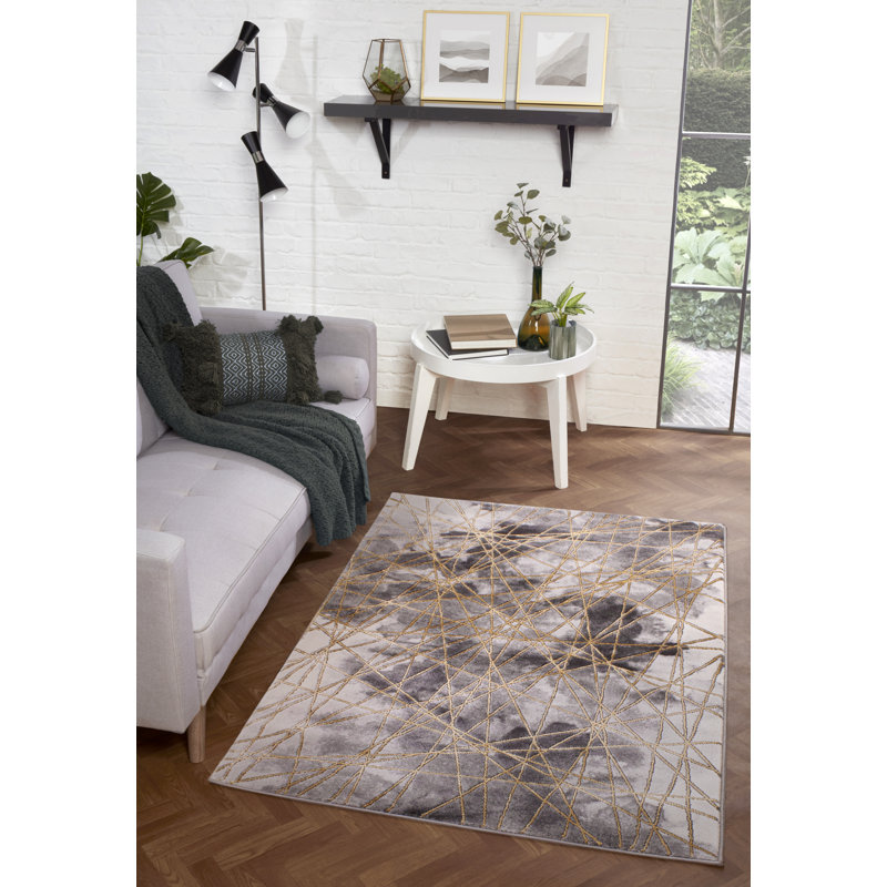 James Abstract Hand Woven Area Rug, Rectangle 160 x 225cm