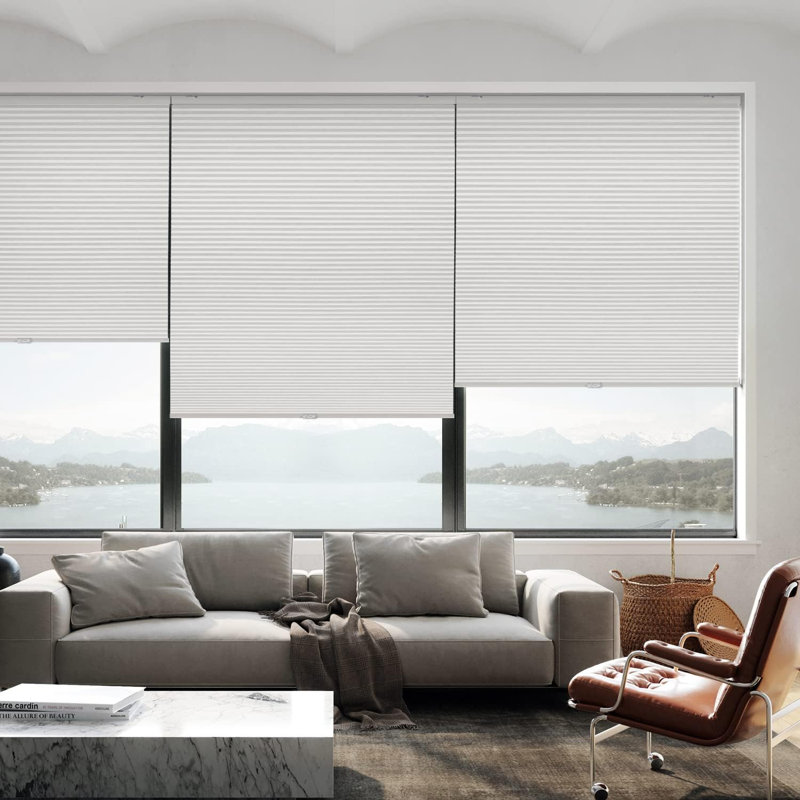 Store alvéolaire occultant, L 41 po x L 48 po, Blanc
