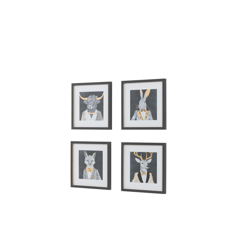 Woodland Gentry Framed Art Set of 4