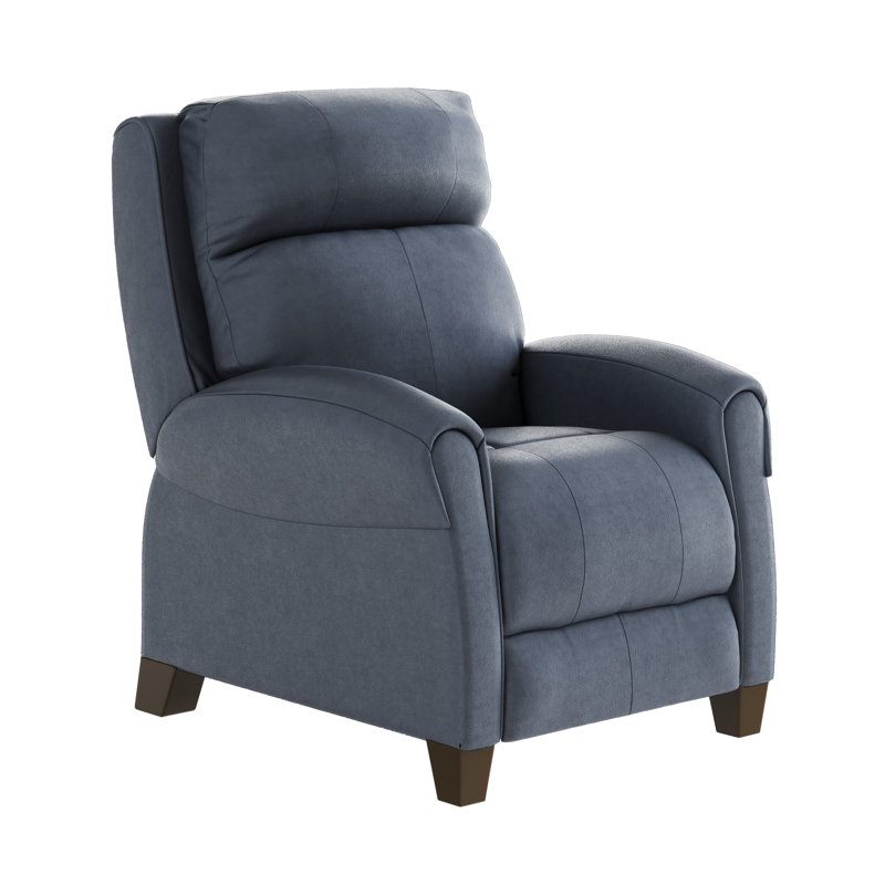 Fauteuil inclinable en cuir saturn avec appui-tête Saturn, Bleu
