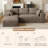 Freely Movable Modular Boneless Sectional Sofa Corduroy Couch For Living Room-1246822171-1242557482