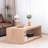 Rustic Beaded Edge Coffee Table – 47.6" Rectangular Center Table With Open Storage Shelf, Natural Finish, Modern Farmhouse Style-84581760