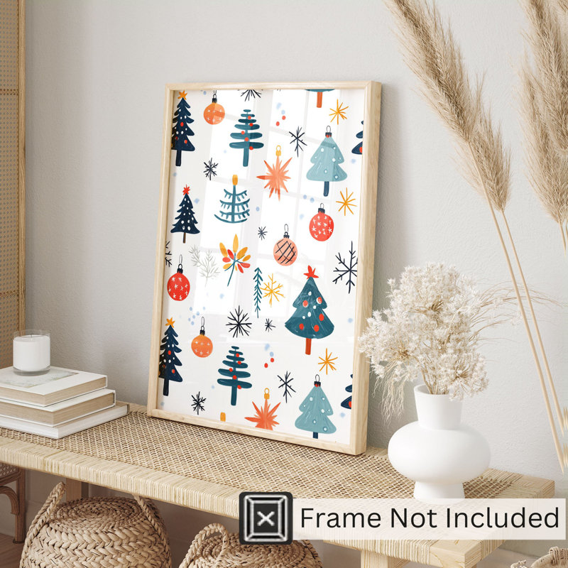 «Holiday Christmas Tree Dreams VII», reproduction d'art moderne sans cadre