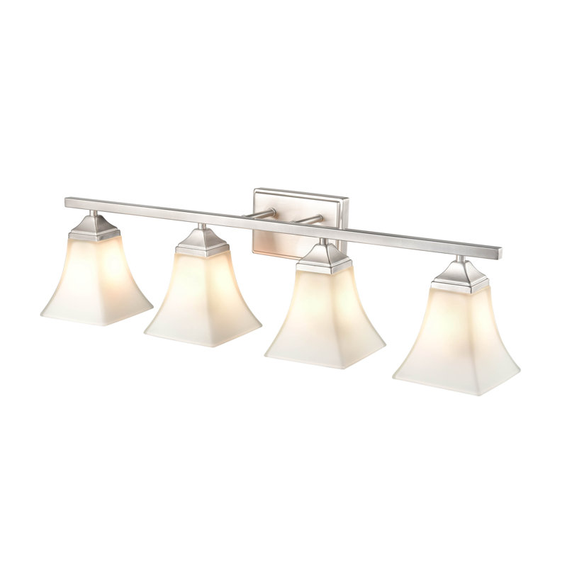 Luminaire à 4 lumières 31,5 po Fabia Luminaire pour meuble-lavabo en nickel brossé, Nickel bruni