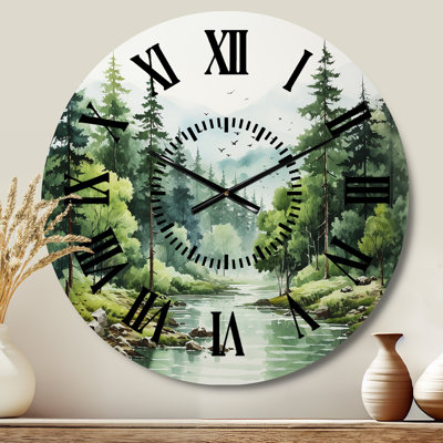 Horloge murale Tranquil Forêts