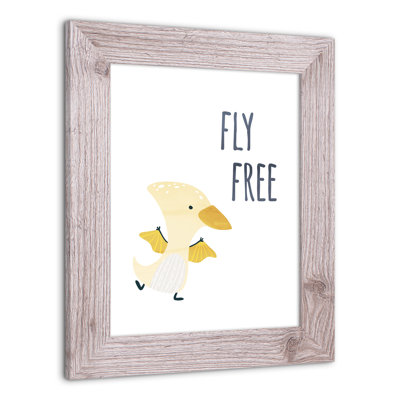«Flying Dino», art encadré gratuit