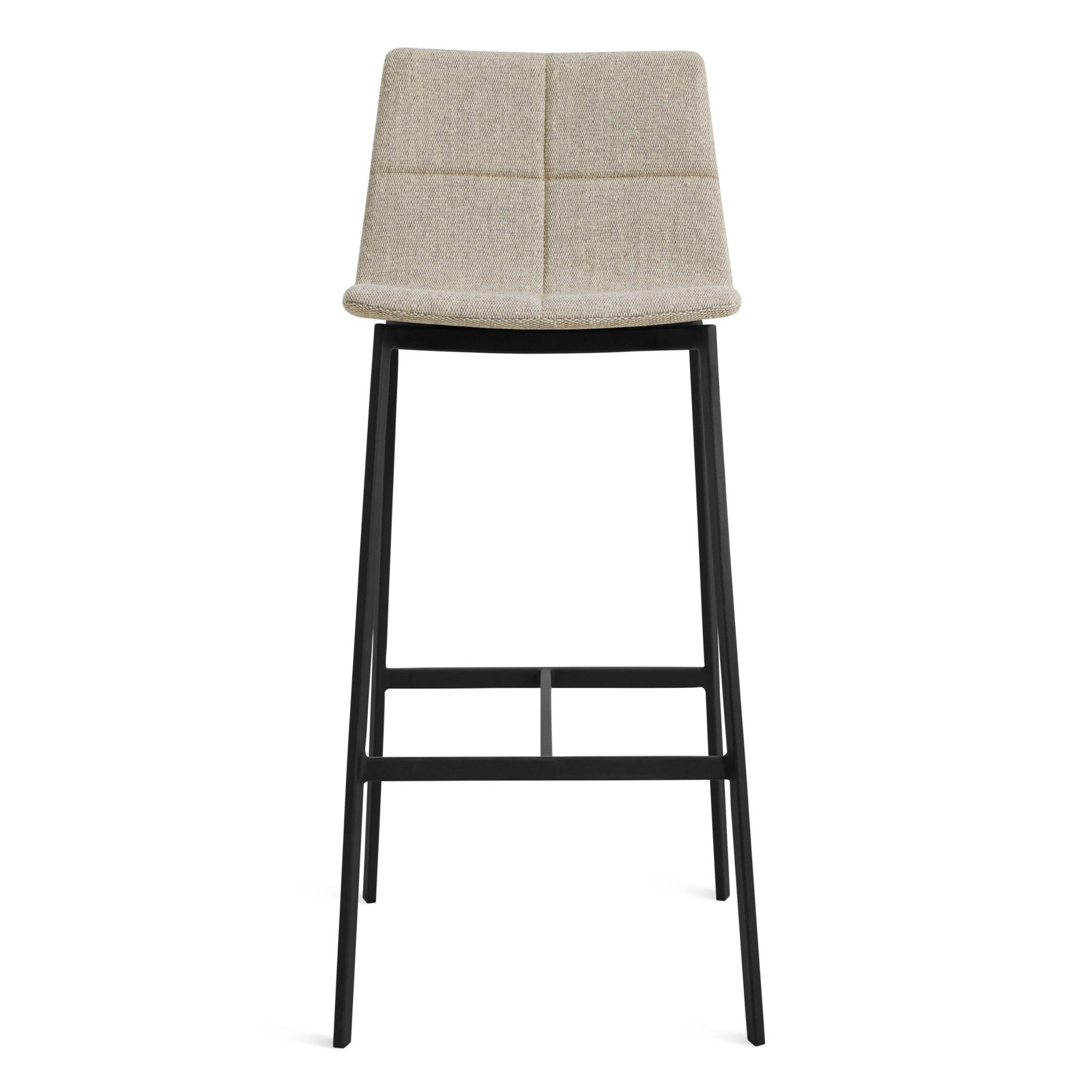 Between Us Bar and Counter Stool, Tait Stone Textured Basketweave, Black, Bar Stool (31" Seat Height)