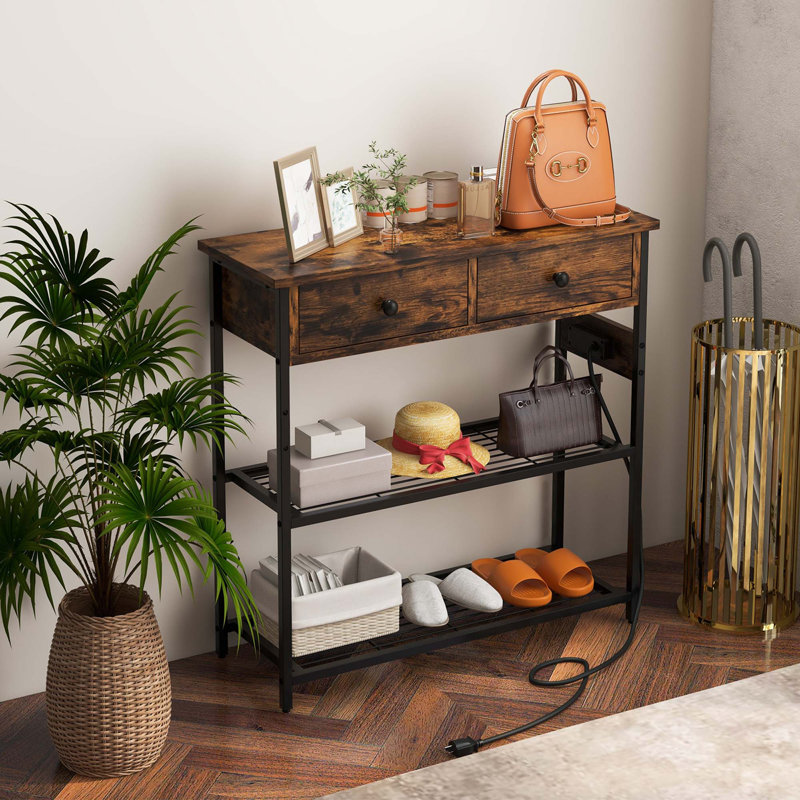 Amarius 32'' Console Table, Rustic Brown