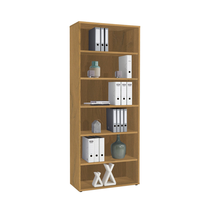 Boone 221.3cm H x 89.1cm W Solid Wood Standard Bookcase