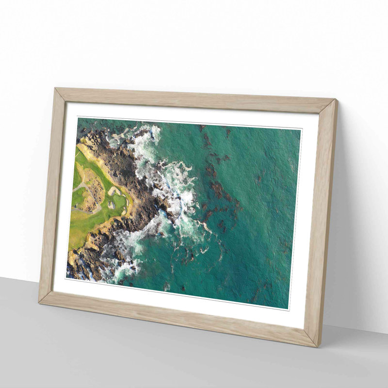 Arrowhead Point Golf Course in California 1 Piece Single Picture Frame Painting, 45cm H x 63cm W x 2cm D, Oak
