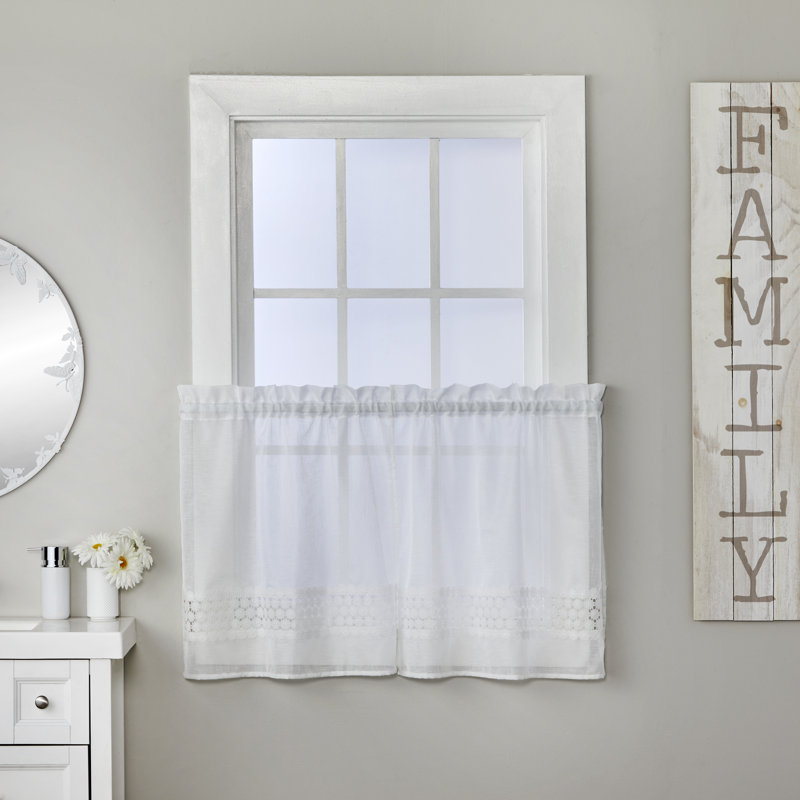 Tailored Cafe Curtain, 56" W x 24" L