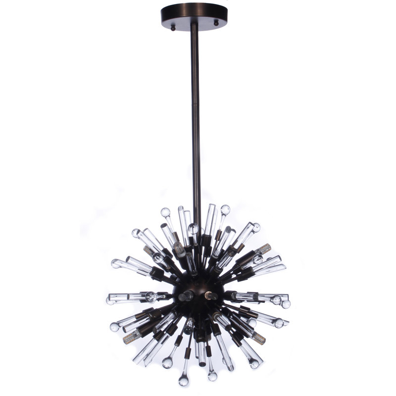 Luminaire suspendu spoutnik 6 lumières Laurel, Bronze foncé
