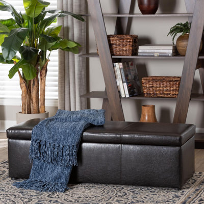 Chanett Faux Leather Ottoman