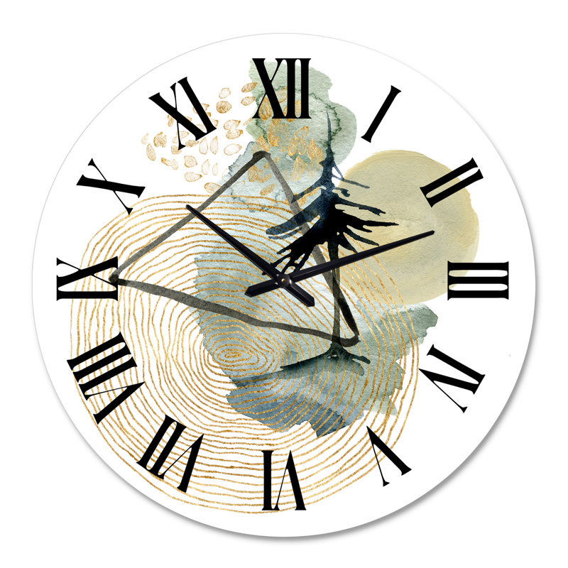 Horloge murale de style abstrait Mid-Century, Grand