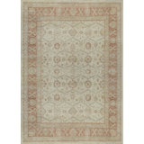 Wool Oriental Area Rug in Beige/Rust