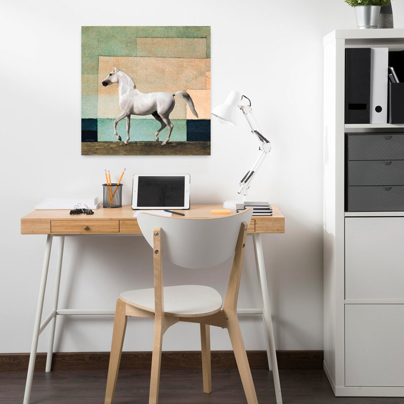 Art abstrait cheval contemporain abstrait, H 18 po x l 18 po
