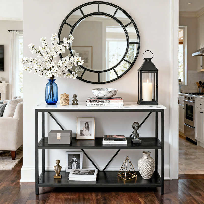 Ghita 3-Tier Kitchen Island with Open Shelves