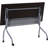 Rectangle Flip Top Training Table with Casters and Modesty Panel and Cable Management-1467090913