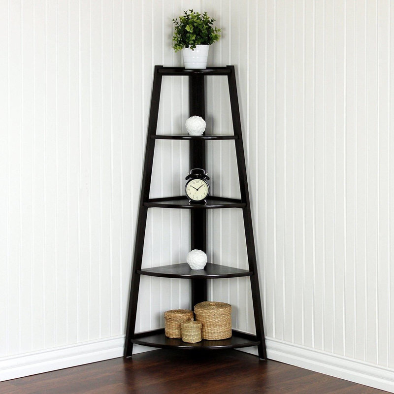116.59cm H x 39.62cm W Corner Bookcase