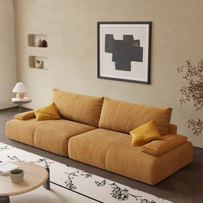 Caramel Polyester Modular Sofa cushion couch