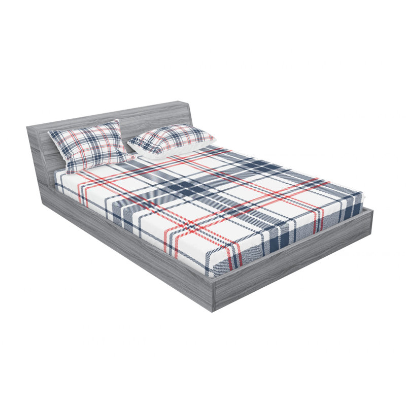Microfiber Geometric Sheet Set, Queen Sheet Set with Fitted Sheet, Geometric