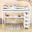 Lit mezzanine avec bureau intégré Heri par Harriet Bee-525145003-525144982