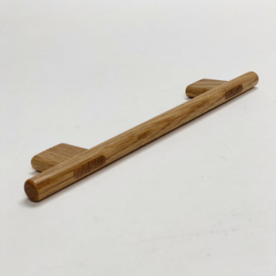 Lacquered Oak Wood "Join" 6-5/16" Center to Center Cabinet Handle