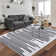 Ladetra Washable Striped Indoor Rug