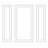 Pre-Cut 3-Frame Wainscoting Kit – Layered Wall Trim Panels, Paintable PS for DIY Full Wall Accent in Living Room, Bedroom, and Dining Room