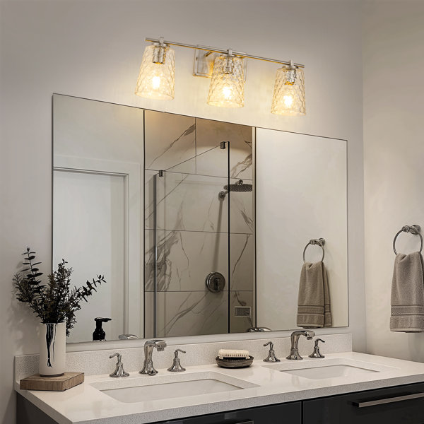 The cool spark your bath design needs: a Mid Century wall light